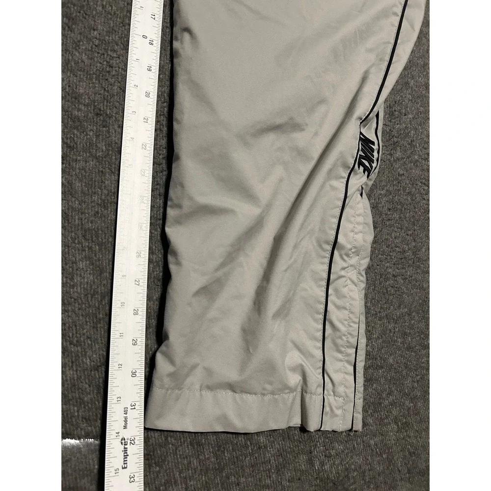 Nike sweatpants joggers Y2K gray vintage lined mens Large baggy ankle zipper - Picture 7 of 8